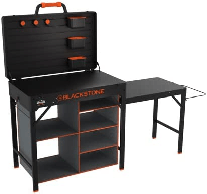 A prep table is a great accessory for those who want to move their griddle around or have a place to work while they are creating a masterpiece.