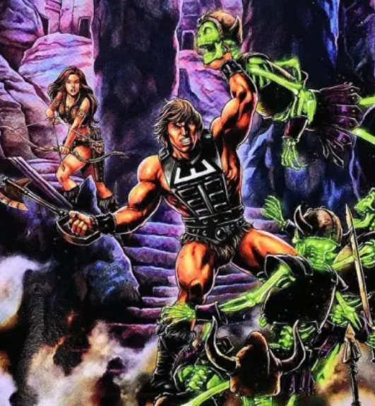 Wun-Dar's character design is also unique compared to the other heroes of Masters of the Universe. His brown hair, black Zodac armor, fur loincloth and attitude, set him apart from the typical blonde-haired He-Man design. He also wields a different sword than He-Man, with a jagged, jagged blade that looks more primitive.