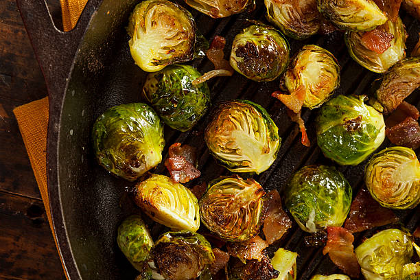 crispy bacon air fryer brussels sprouts