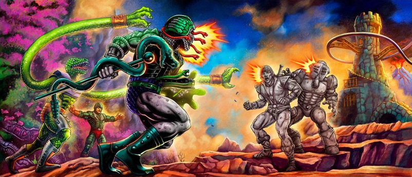 Snake Face
Most Gruesome of the SNAKE MEN Warriors

Snake Face's evil enchanted gaze turns his enemies into stone statues.