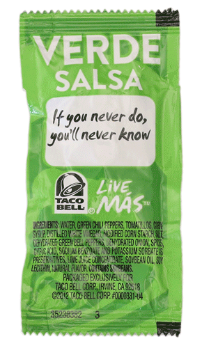 Verde Sauce

Another beloved sauce from Taco Bell's past, Verde Sauce delighted fans with its tangy, herb-infused flavor. While not as spicy as some of its counterparts, Verde Sauce offered a refreshing alternative that complemented a variety of Taco Bell favorites.